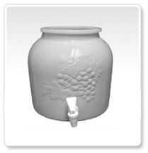 Embossed Grapes Porcelain Crock