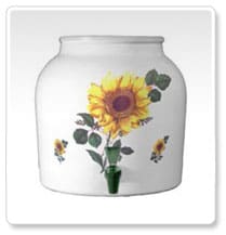 Large Sunflower Porcelain Crock